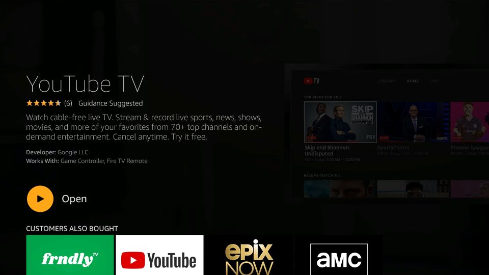  Cable Free YouTube TV